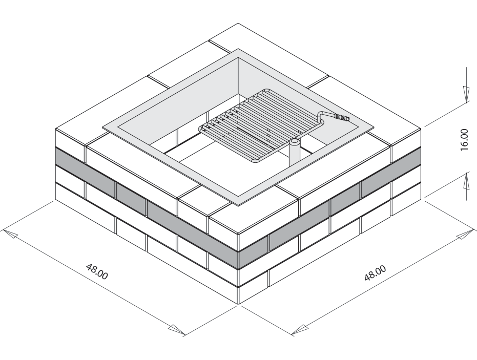 Contemporary Wood Burning Fire Pit Profile