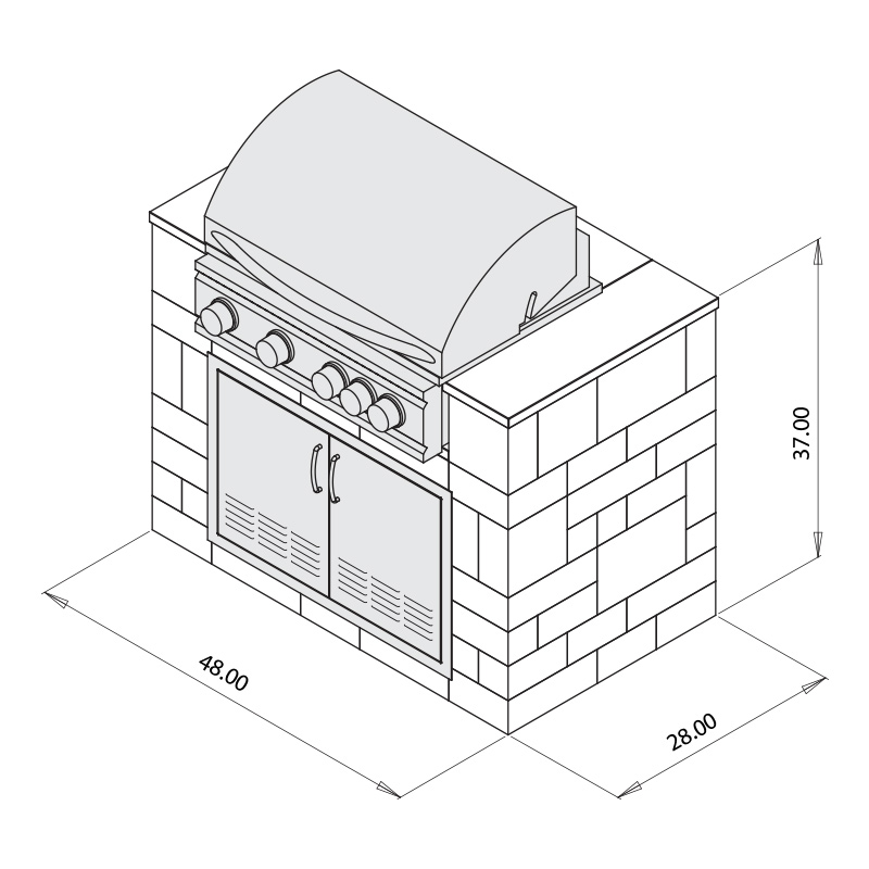 32″ Sizzler Grill Cabinet Kit 32″ Sizzler Grill Cabinet Kit