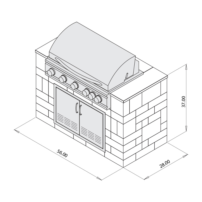 40″ Sizzler Grill Cabinet Kit 40″ Sizzler Grill Cabinet Kit